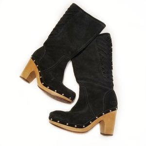 UGG Rumer black suede clog boots!